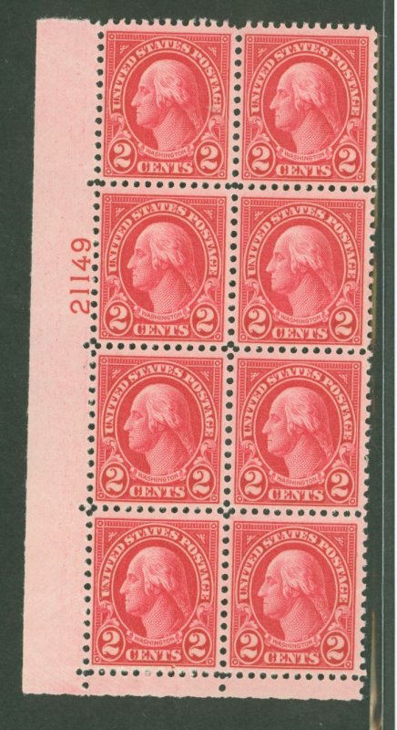 United States #554  Plate Block