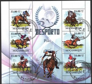 Mozambique 2010 Sport Horses Sheet Used / CTO