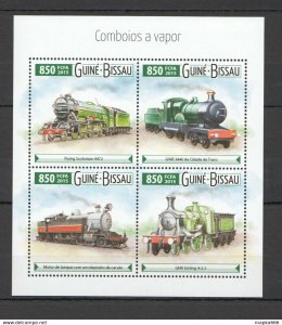 2015 Guinea-Bissau Transport Steam Trains 1Kb ** Stamps St927