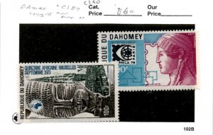 Dahomey, Postage Stamp, #C187, C260 Mint Hinged, 1973