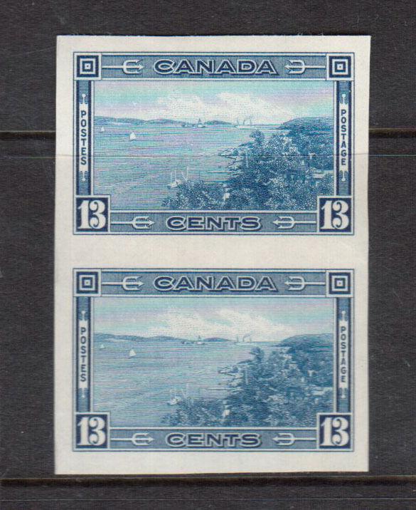 Canada #242a XF/NH Imperf Pair