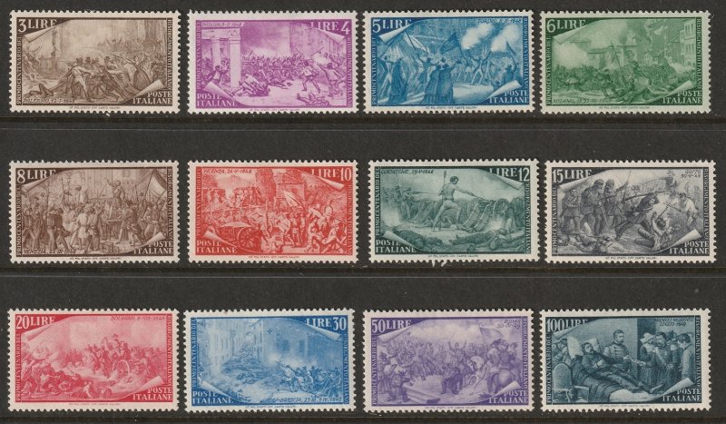 Italy 1948 Sc 495-506 set MH*