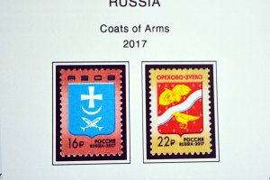 COLOR PRINTED RUSSIA 2017-2020 STAMP ALBUM PAGES (89 illustrated pages)