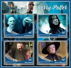 Stamps. Cinema. Harry Potter  2022 year 1+1 sheets perforated  Burundi