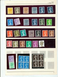 GB-1969/70s MH MNH on Pages(Apx 100 Items)Face Mint 12+Pounds)Top85