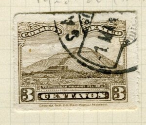 MEXICO; 1923 early Pictorial Wmk. issue fine used 3c. value