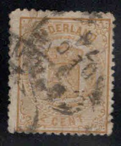 Netherlands Scott 21 used Coat of Arms stamp