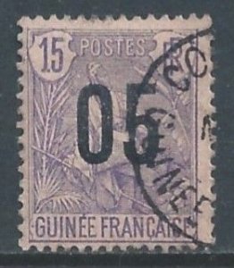 French Guinea #57 Used 15c Navigation & Commerce Issue Surcharged