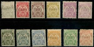 Transvaal SC# 123-4 Coat of Arms Perf 12-1/2 REPRINTS MH SCV $93.10