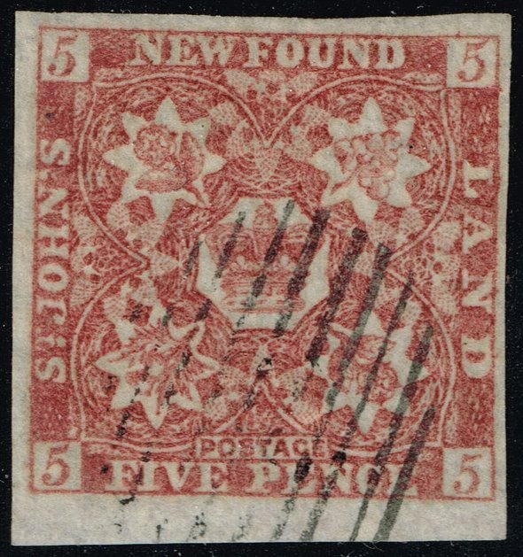 Newfoundland #19 Crown and Heraldic Flowers; Used (3Stars)