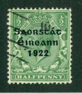 Ireland 1922 #44 U SCV(2022)=$1.35