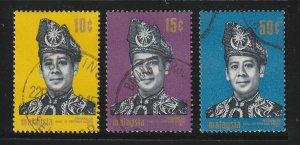 MALAYSIA 1970 Installation of Agong USED SG#77-79