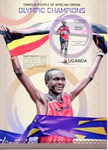 UGANDA 2013 OLYMPIC CHAMPIONS OF AFRICAN ORIGIN SOUVENIR SHEET MINT NEVER HINGED