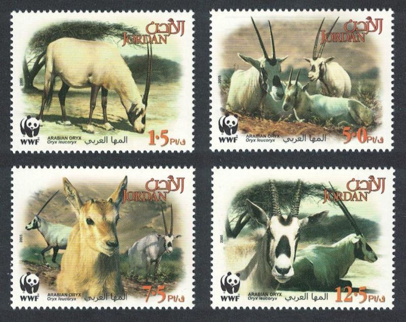 Jordan WWF Arabian Oryx 4v 2005 MNH SC#A363 SG#2088-2091 MI#1858-1861