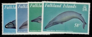 Falkland Islands QEII SG583-586, 1989 Whale Whale Set, Nh Mint-