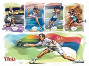 Tennis Federer Sharapova Nadal Williams Sports Guinea-Bissau MNH stamp sheet