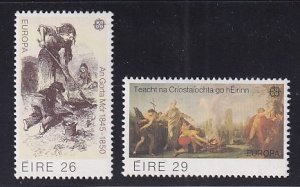 Ireland  #519-520  MH  1982  Europa  great famine.   Conversion to Christianity