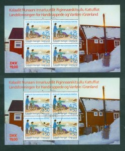 Greenland.  2. 1996 Souvenir Sheet Mnh.+ Cancel.Greenland Handicap Association.