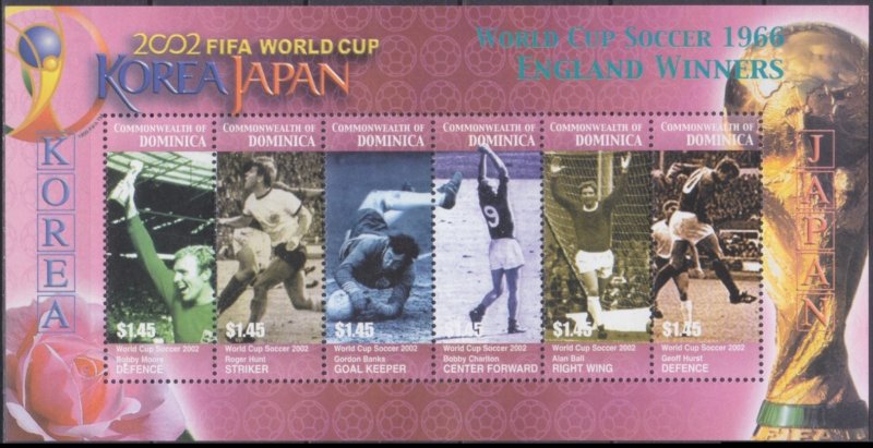 2003 Dominica 3416-21KL 2002 FIFA World Cup in Japan and Korea 7,50 €