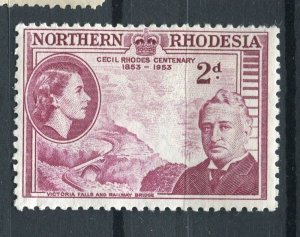 RHODESIA; NORTHERN 1953 early Rhodes issue Mint hinged 2d. value