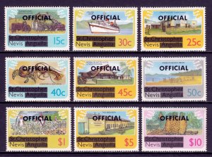 Nevis - Scott #O1//O10 - Short #O7 - MNH - Minor perf toning - SCV $6.15