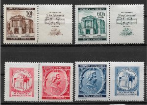 1941 Bohemia & Moravia B5-B8 Mozart C/S of 4 mint with label