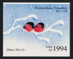 Finland 947a Booklet MNH Christmas, Bird, Reindeer