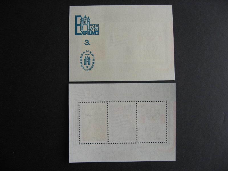 Uruguay MNH Sc C418a souvenir sheet plus a show souvenir sheet, check them out!