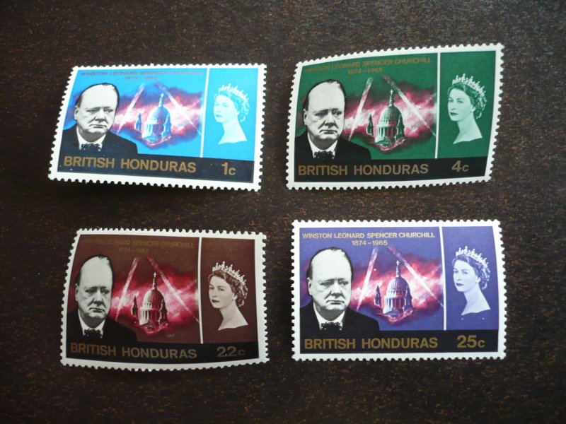 Stamps - British Honduras - Scott# 191-194 - Mint Hinged Set of 4 Stamps