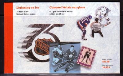 Canada   BK148 1992 N ational Hockey League stamp bklt NH