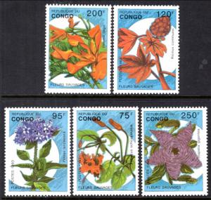 Congo People's Republic 1016-1020 Flowers MNH VF