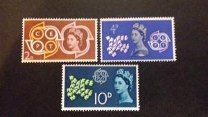 Great Britain 1961 EUROPA Stamps - Queen Elizabeth & CEPT  Mint