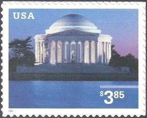 U.S.#3647 Jefferson Memorial $3.85 Single, MNH.  Perf. 11.25