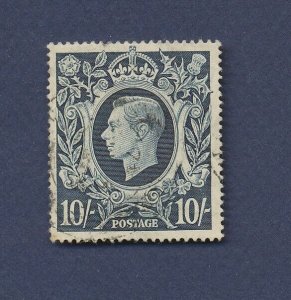 GREAT BRITAIN - Scott 251, SG 478 - 10 sh Indigo - George VI -  1939