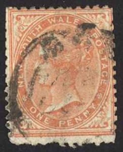 Australia New South Wales Sc# 61g Used perf 13 1882-1891 1p Victoria
