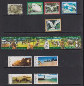 Norfolk Island - 4 mint sets from 2002-03, cat. $ 34.50