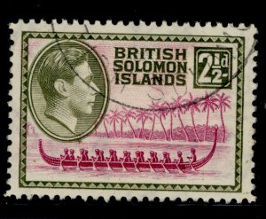 BRITISH SOLOMON ISLANDS GVI SG64, 2½d magenta and sage green, FINE USED.