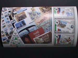 NORFOLK ISLAND 1984-SC#346a AUSIPEX'84 STAMP SHOW -MNH STRIP VERY FINE-