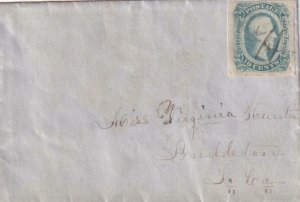 1864, Confederate Cover to South Carolina, CSA #11 (45397)