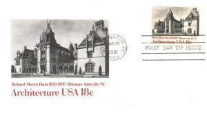 1981 FDC - Architecture USA 16c - Better Cachet - F25337