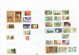 #764 Nicaragua collection hinged on 28 leaves +5 cards