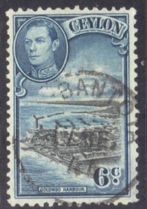 CEYLON SC #280 USED 6c 1935-52