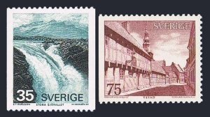 Sweden 1039-1040, MNH. Michel 844C-845D. Stora Sjofallet - Great Falls, 1974.