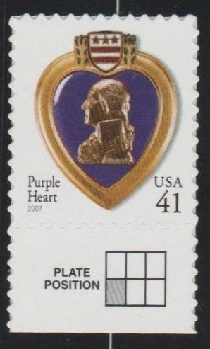 4164, Single.   Purple Heart  MNH,  .41cent (2007)