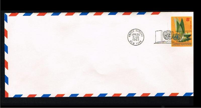 1963 - VN/UNO New York FDC Prepaid cover - Postal stationery - Transport - Ai...