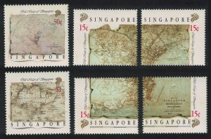 Singapore Maps of Singapore 6v 1989 MNH SG#596-601