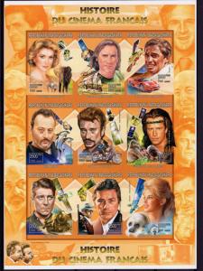 Madagascar 1999 Tribute to Johnny Hallyday and the French Cinema Sheetlet IMPERF