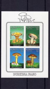 Burkina Faso 1990 Mi.#Bl.134 MUSHROOMS DELUXE Souvenir Sheet Imperforated MNH