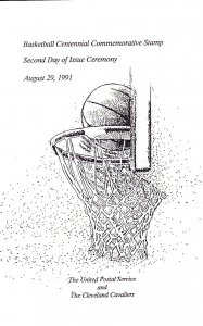 USPS Cleveland Cavaliers 2nd Day Ceremony Program #2560 Basketball Naismith 1991