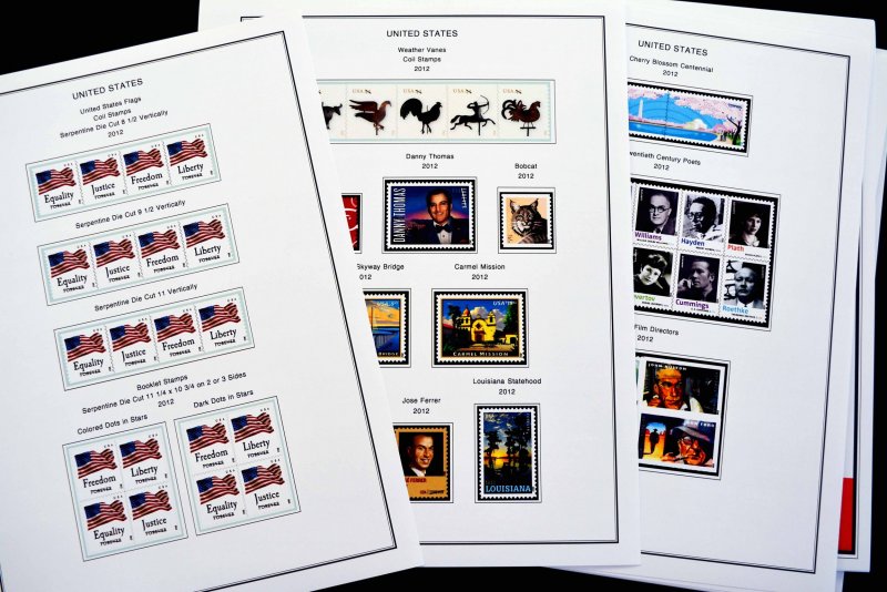 COLOR PRINTED U.S.A. 2011-2020 STAMP ALBUM PAGES (101 illustrated pages)